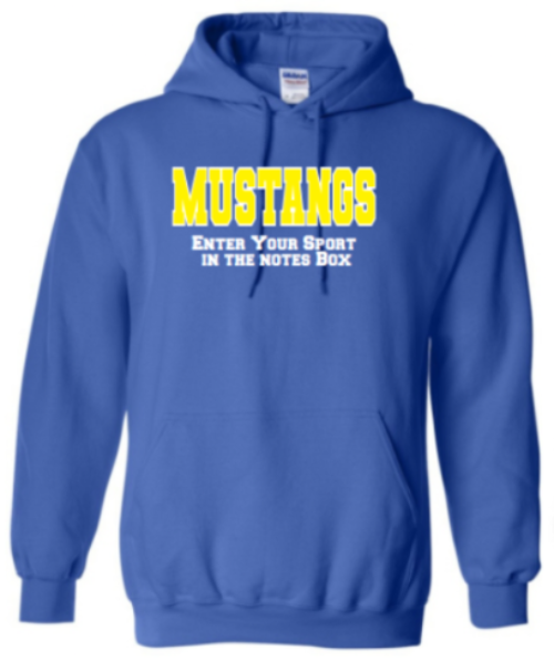 Embroidered Sports Hoodie (Royal Blue)