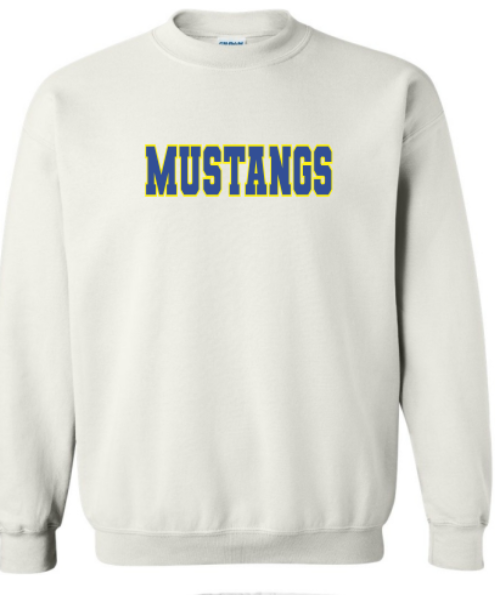 Printed Mustangs Sweatshirt (White)