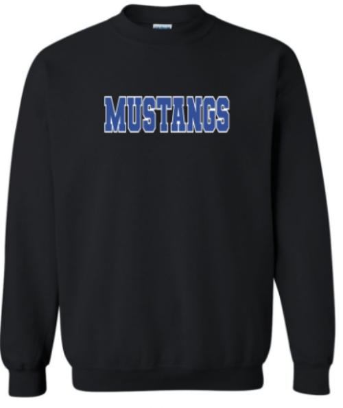 Printed Mustangs Sweatshirt (Black)